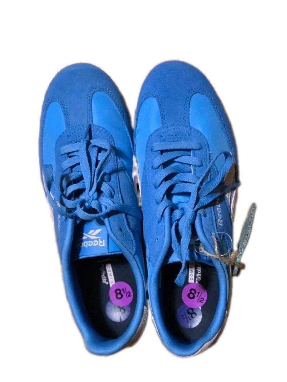 Reebok Shoes Women's 8.5 Fiona Blue Pink Retro Sneakers New